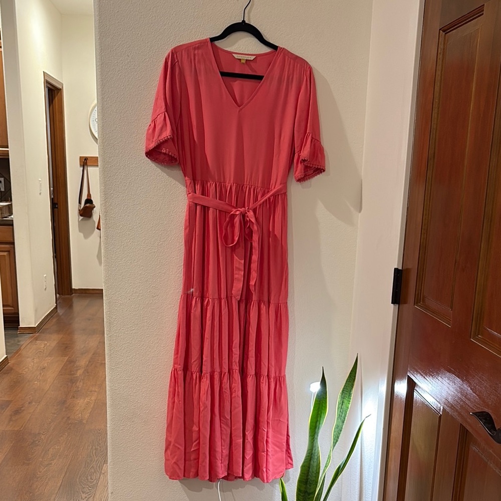DownEast Coral Maxi Dress